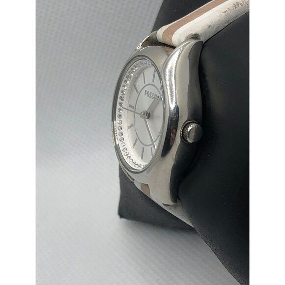 Fossil BQ1590IE Women's Leather Analog Silver Dial Quartz Genuine Watch HO340 - Picture 2 of 9